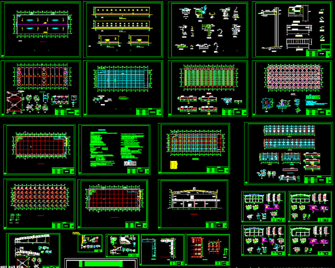 乐平二层全钢结构超市图纸
